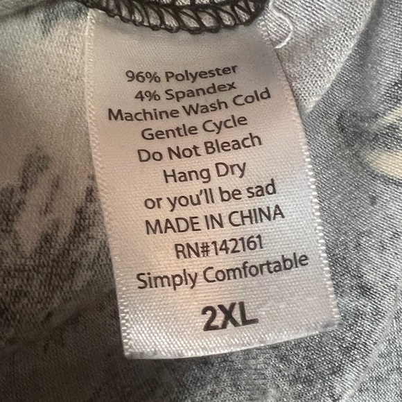 Lularoe Americana Eagle Randy Baseball Tee 2XL Black and Grey - Picture 3 of 5